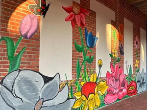 window painting Laurel