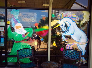 window painting San Antonio